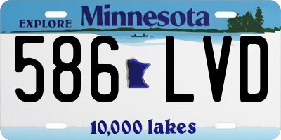 MN license plate 586LVD