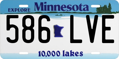 MN license plate 586LVE