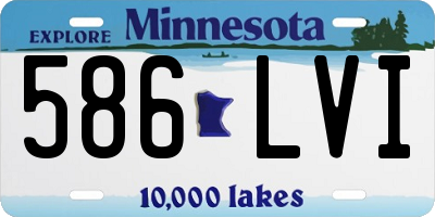 MN license plate 586LVI