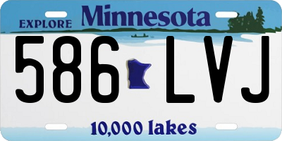 MN license plate 586LVJ