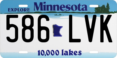 MN license plate 586LVK