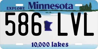 MN license plate 586LVL