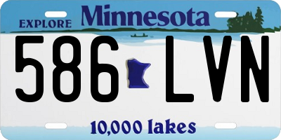 MN license plate 586LVN