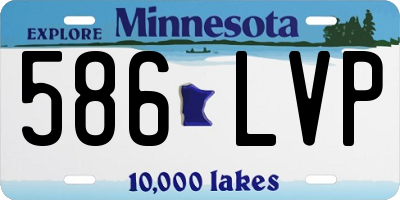 MN license plate 586LVP