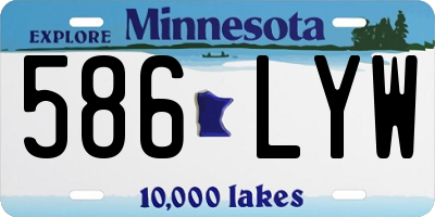 MN license plate 586LYW