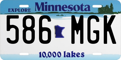 MN license plate 586MGK