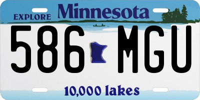 MN license plate 586MGU