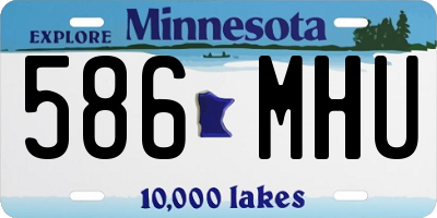 MN license plate 586MHU