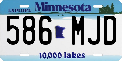 MN license plate 586MJD