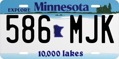 MN license plate 586MJK