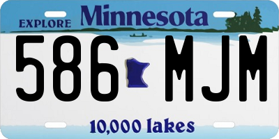MN license plate 586MJM