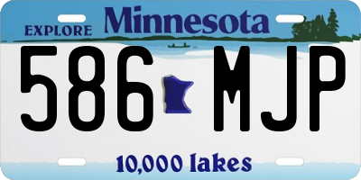 MN license plate 586MJP