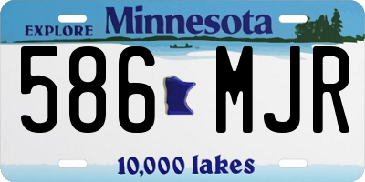 MN license plate 586MJR