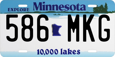 MN license plate 586MKG