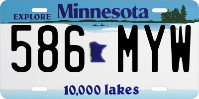 MN license plate 586MYW
