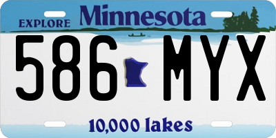 MN license plate 586MYX