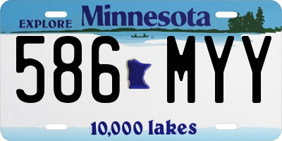 MN license plate 586MYY