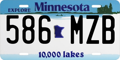 MN license plate 586MZB
