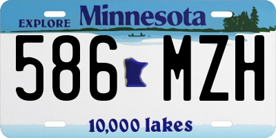 MN license plate 586MZH
