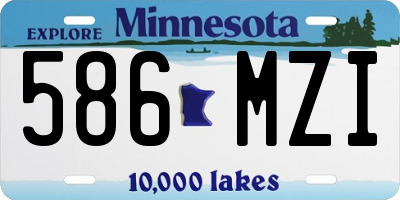 MN license plate 586MZI