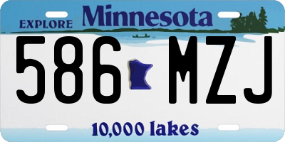MN license plate 586MZJ