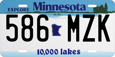 MN license plate 586MZK