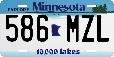 MN license plate 586MZL