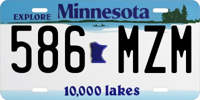 MN license plate 586MZM