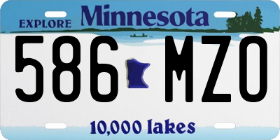 MN license plate 586MZO