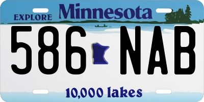 MN license plate 586NAB
