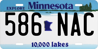 MN license plate 586NAC