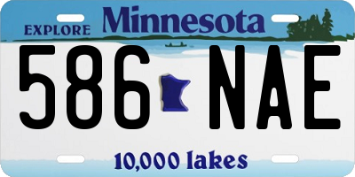 MN license plate 586NAE