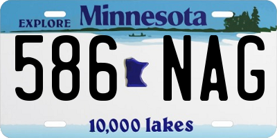 MN license plate 586NAG