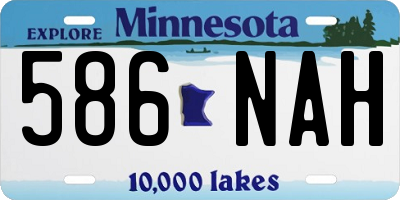 MN license plate 586NAH