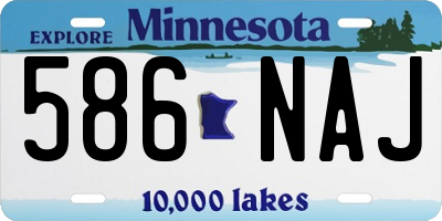 MN license plate 586NAJ