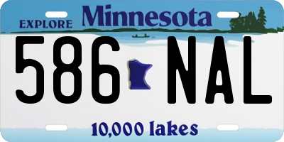 MN license plate 586NAL