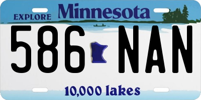 MN license plate 586NAN