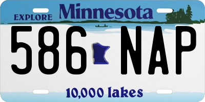 MN license plate 586NAP