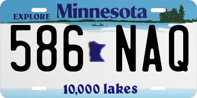 MN license plate 586NAQ