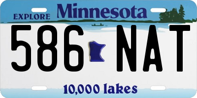 MN license plate 586NAT