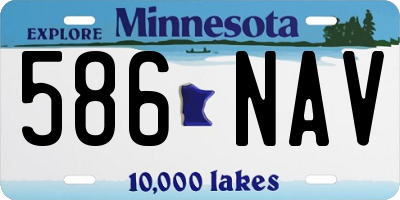 MN license plate 586NAV