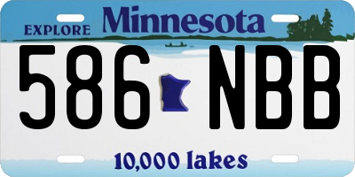 MN license plate 586NBB