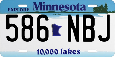 MN license plate 586NBJ