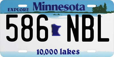 MN license plate 586NBL