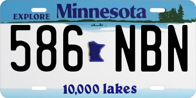 MN license plate 586NBN