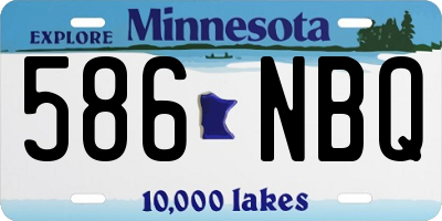 MN license plate 586NBQ