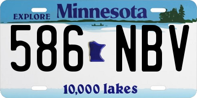 MN license plate 586NBV