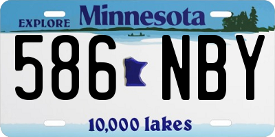 MN license plate 586NBY