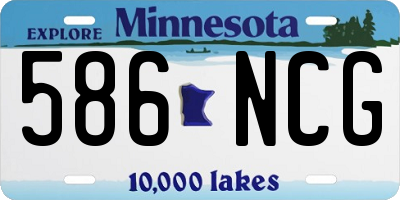 MN license plate 586NCG