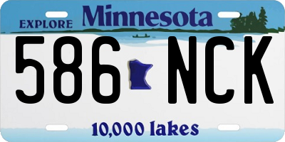 MN license plate 586NCK